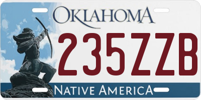 OK license plate 235ZZB