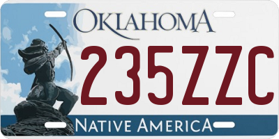 OK license plate 235ZZC