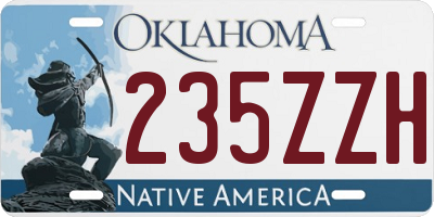 OK license plate 235ZZH