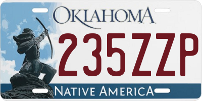 OK license plate 235ZZP