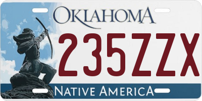 OK license plate 235ZZX