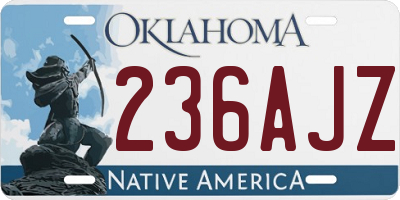 OK license plate 236AJZ