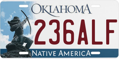 OK license plate 236ALF