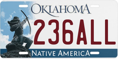 OK license plate 236ALL