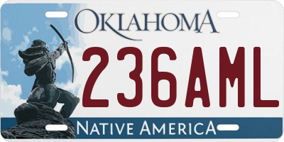 OK license plate 236AML