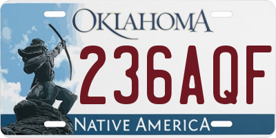 OK license plate 236AQF