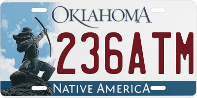 OK license plate 236ATM