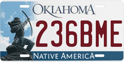 OK license plate 236BME