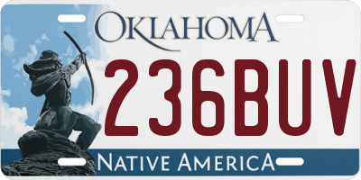 OK license plate 236BUV