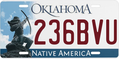 OK license plate 236BVU