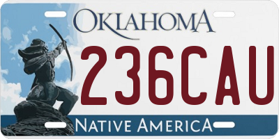 OK license plate 236CAU