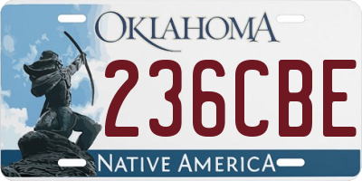 OK license plate 236CBE