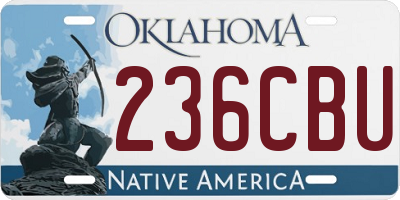 OK license plate 236CBU