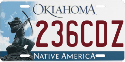 OK license plate 236CDZ
