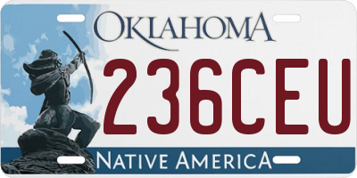 OK license plate 236CEU