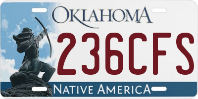 OK license plate 236CFS
