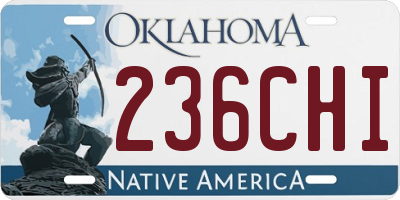 OK license plate 236CHI