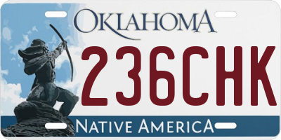 OK license plate 236CHK