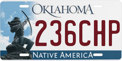 OK license plate 236CHP