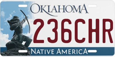 OK license plate 236CHR