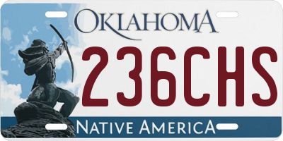 OK license plate 236CHS