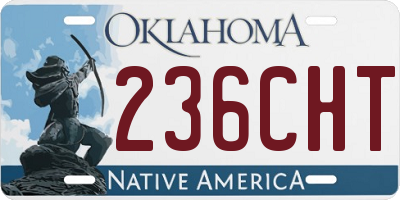 OK license plate 236CHT