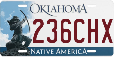 OK license plate 236CHX