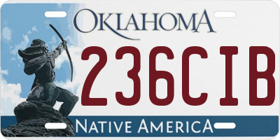 OK license plate 236CIB
