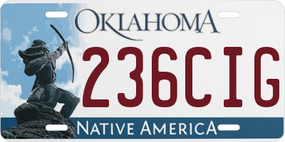 OK license plate 236CIG