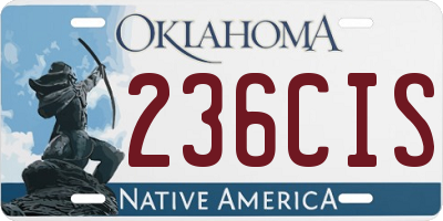 OK license plate 236CIS