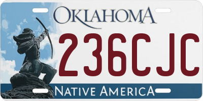 OK license plate 236CJC