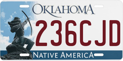 OK license plate 236CJD