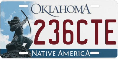 OK license plate 236CTE