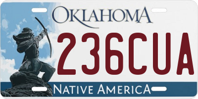 OK license plate 236CUA