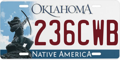 OK license plate 236CWB