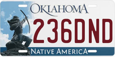 OK license plate 236DND