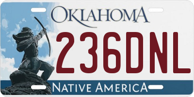 OK license plate 236DNL