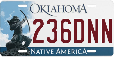 OK license plate 236DNN
