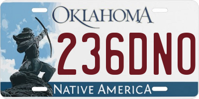 OK license plate 236DNO