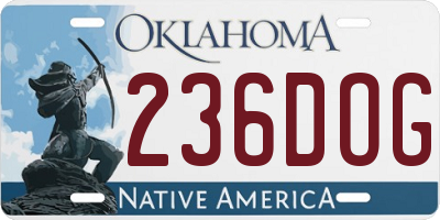 OK license plate 236DOG