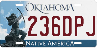 OK license plate 236DPJ