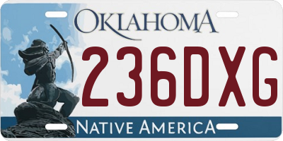 OK license plate 236DXG