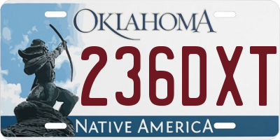 OK license plate 236DXT