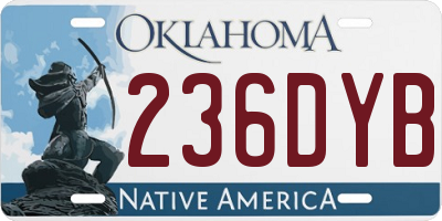 OK license plate 236DYB