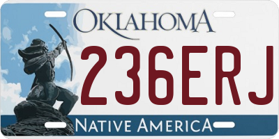 OK license plate 236ERJ