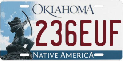 OK license plate 236EUF