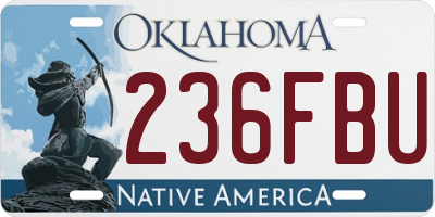OK license plate 236FBU