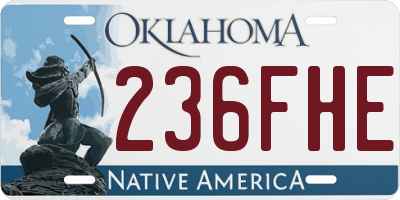 OK license plate 236FHE