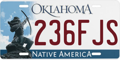 OK license plate 236FJS