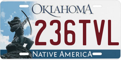 OK license plate 236TVL
